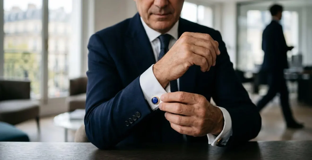 Bijoux discrets en pierres naturelles dans un environnement professionnel élégant